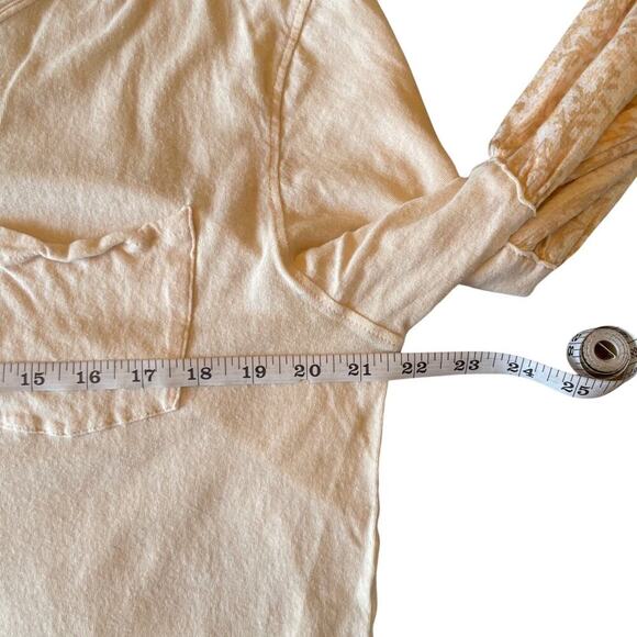 Free People Jade Dreamy Boho Printed Balloon Sleeve Top Size Medium 658S - Picture 8 of 10